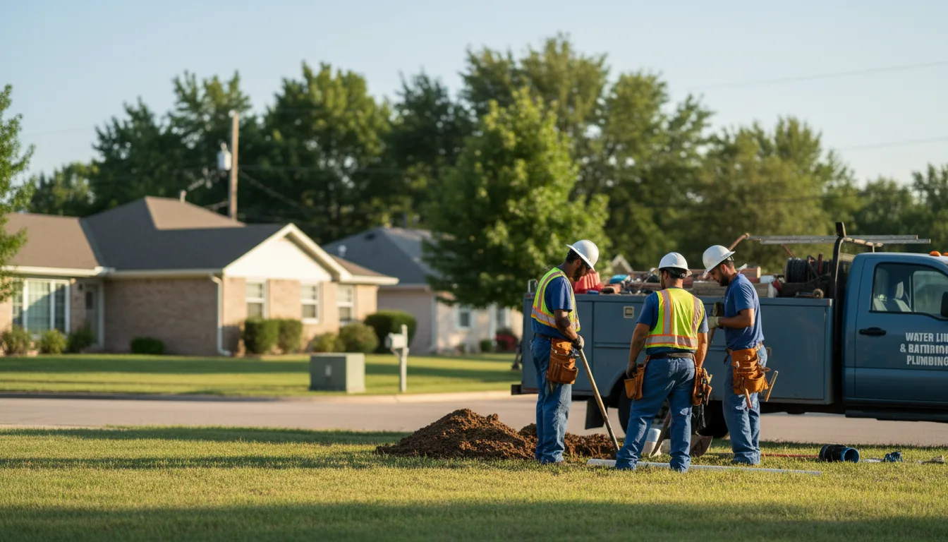 Residential water line and bathroom plumbing service in Spencerville, OH